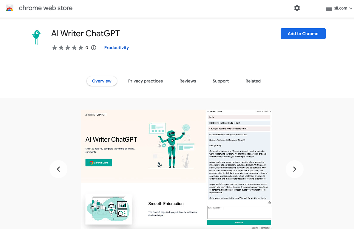 Install Aiwriterchatgpt Chrome Extension